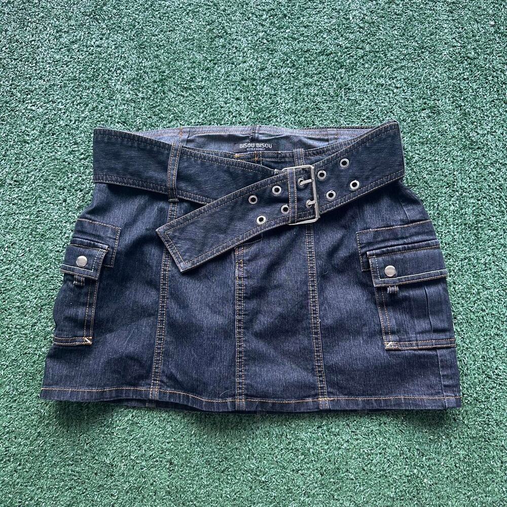 y2k vtg bisou bisou mini skirt